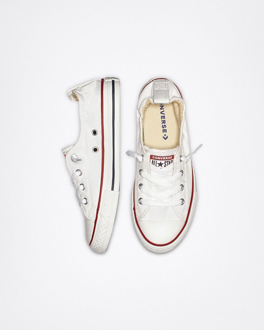 Zapatos Slip On Converse Chuck Taylor All Star Shoreline Niña Blancas | PE WL872E